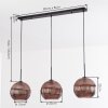 Koyoto Lampadario a sospensione, Lampada a sfera, Lampada a sospensione Ramato, 3-Luci