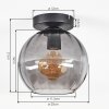 Koyoto Plafoniera, Lampada a sfera 20 cm Grigio fumo, 1-Luce