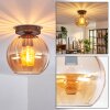 Koyoto Plafoniera, Lampada a sfera 20 cm Ambrato, 1-Luce