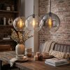 Koyoto Lampadario a sospensione, Lampada a sfera, Lampada a sospensione Ambrato, Chiaro, Grigio fumo, 3-Luci