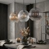 Koyoto Lampadario a sospensione, Lampada a sfera, Lampada a sospensione Ambrato, Chiaro, Grigio fumo, 3-Luci
