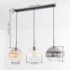 Koyoto Lampadario a sospensione, Lampada a sfera, Lampada a sospensione Ambrato, Chiaro, Grigio fumo, 3-Luci