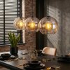 Koyoto Lampadario a sospensione, Lampada a sfera, Lampada a sospensione Ambrato, Chiaro, 3-Luci