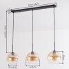 Koyoto Lampadario a sospensione, Lampada a sfera, Lampada a sospensione Ambrato, Chiaro, 3-Luci