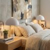 Forgek Lampada da tavolo Crema, Effetto pietra, Bianco, 1-Luce
