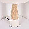 Forgek Lampada da tavolo Crema, Effetto pietra, Bianco, 1-Luce