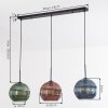 Koyoto Lampadario a sospensione, Lampada a sfera, Lampada a sospensione Blu, Verde, Rosso, 3-Luci