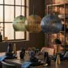 Koyoto Lampadario a sospensione, Lampada a sfera, Lampada a sospensione Blu, Oro, Verde, 3-Luci