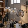 Koyoto Lampadario a sospensione, Lampada a sfera, Lampada a sospensione Ambrato, Chiaro, Grigio fumo, 3-Luci