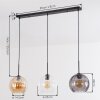 Koyoto Lampadario a sospensione, Lampada a sfera, Lampada a sospensione Ambrato, Chiaro, Grigio fumo, 3-Luci