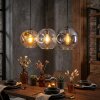 Ripoll Lampadario a sospensione, Lampada a sfera, Lampada a sospensione Ambrato, Chiaro, Grigio fumo, 3-Luci