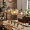 Koyoto Lampadario a sospensione, Lampada a sfera, Lampada a sospensione Ambrato, Chiaro, Grigio fumo, 3-Luci