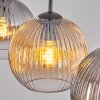 Koyoto Lampadario a sospensione, Lampada a sfera, Lampada a sospensione Ambrato, Chiaro, Grigio fumo, 3-Luci