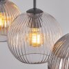 Koyoto Lampadario a sospensione, Lampada a sfera, Lampada a sospensione Ambrato, Chiaro, Grigio fumo, 3-Luci
