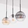 Koyoto Lampadario a sospensione, Lampada a sfera, Lampada a sospensione Ambrato, Chiaro, Grigio fumo, 3-Luci