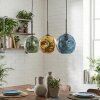 Ripoll Lampadario a sospensione, Lampada a sfera, Lampada a sospensione Blu, Oro, Verde, 3-Luci
