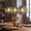 Koyoto Lampadario a sospensione, Lampada a sfera, Lampada a sospensione Blu, 3-Luci
