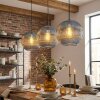 Koyoto Lampadario a sospensione, Lampada a sfera, Lampada a sospensione Blu, 3-Luci