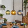 Koyoto Lampadario a sospensione, Lampada a sfera, Lampada a sospensione Blu, Oro, Verde, 3-Luci