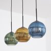 Koyoto Lampadario a sospensione, Lampada a sfera, Lampada a sospensione Blu, Oro, Verde, 3-Luci