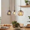 Koyoto Lampadario a sospensione, Lampada a sfera, Lampada a sospensione Ambrato, Chiaro, Grigio fumo, 3-Luci