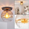 Koyoto Plafoniera, Lampada a sfera 25 cm Ambrato, Chiaro, 1-Luce
