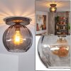 Koyoto Plafoniera, Lampada a sfera 25 cm Grigio fumo, 1-Luce
