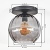 Koyoto Plafoniera, Lampada a sfera 25 cm Grigio fumo, 1-Luce