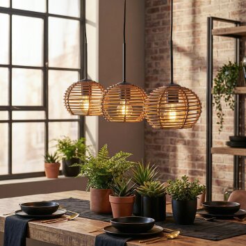 Mulstrand Lampadario a sospensione, Lampada a sospensione Marrone, 3-Luci