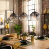Koyoto Lampadario a sospensione, Lampada a sospensione Chiaro, Grigio fumo, 3-Luci