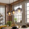 Koyoto Lampadario a sospensione, Lampada a sospensione Chiaro, Grigio fumo, 3-Luci