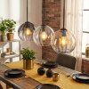 Koyoto Lampadario a sospensione, Lampada a sospensione 20 cm Ambrato, Chiaro, Grigio fumo, 3-Luci