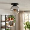 Koyoto Plafoniera, Lampada a sfera 25 cm Chiaro, Grigio fumo, 1-Luce