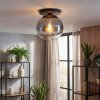 Koyoto Plafoniera, Lampada a sfera 25 cm Chiaro, Grigio fumo, 1-Luce