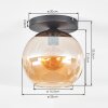 Koyoto Plafoniera, Lampada a sfera 25 cm Ambrato, 1-Luce