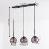 Koyoto Lampadario a sospensione, Lampada a sospensione Grigio fumo, 3-Luci