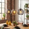 Koyoto Lampadario a sospensione, Lampada a sospensione Ambrato, Grigio fumo, 3-Luci