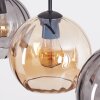 Koyoto Lampadario a sospensione, Lampada a sospensione Ambrato, Grigio fumo, 3-Luci