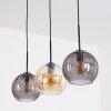 Koyoto Lampadario a sospensione, Lampada a sospensione Ambrato, Grigio fumo, 3-Luci