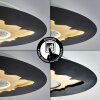 Holan Plafoniera LED Oro, Nero, Bianco, 1-Luce