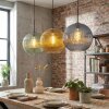 Koyoto Lampadario a sospensione, Lampada a sfera, Lampada a sospensione 30 cm Blu, Oro, Verde, 3-Luci
