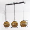 Koyoto Lampadario a sospensione, Lampada a sfera, Lampada a sospensione 30 cm Oro, 3-Luci