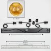 Koyoto Lampadario a sospensione, Lampada a sfera, Lampada a sospensione 30 cm Oro, 3-Luci