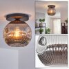 Ripoll Plafoniera, Lampada a sfera Grigio fumo, 1-Luce