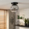Ripoll Plafoniera, Lampada a sfera Cromo, Chiaro, Grigio fumo, 1-Luce
