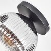 Ripoll Plafoniera, Lampada a sfera Cromo, Chiaro, Grigio fumo, 1-Luce