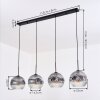 Ripoll Lampadario a sospensione, Lampada a sfera, Lampada a sospensione Chiaro, Grigio fumo, 4-Luci