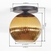 Koyoto Plafoniera, Lampada a sfera 25 cm Oro, 1-Luce