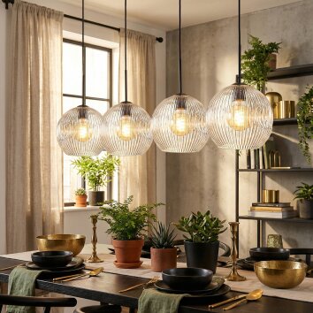Ripoll Lampadario a sospensione, Lampada a sfera, Lampada a sospensione Chiaro, 4-Luci