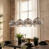 Ripoll Lampadario a sospensione, Lampada a sfera, Lampada a sospensione Cromo, Chiaro, Grigio fumo, 4-Luci